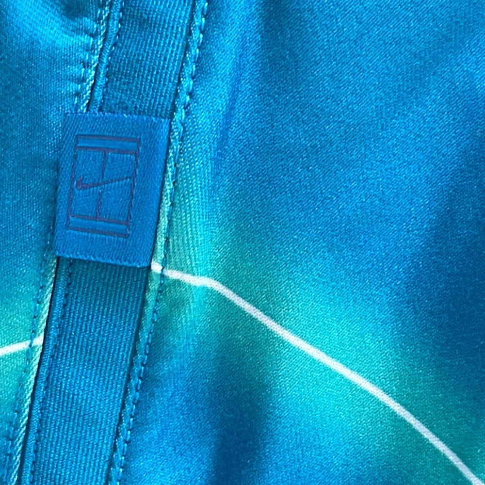 Nike Dri-Fit Turquoise w/Neon Stripes Athletic Tennis Skort-M Top Sold Separate - Picture 6 of 7